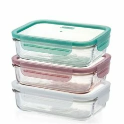 Glasslock - Rectangular Tempered Glass 400ml Set 3pce