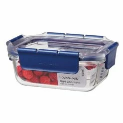 Lock & Lock - Top Class Glass W/Tritan Lid Rect 380ml