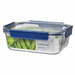 Lock & Lock - Top Class Glass W/Tritan Lid Rect 2L