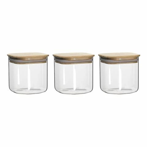 Ecology - Pantry Square Canister 10.5cm Set 3pce 1 Ecology - Pantry Square Canister 10.5cm Set 3pce