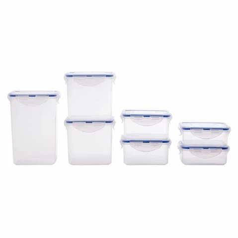 Lock & Lock - Classic Rectangular Food Storage Set 7pce 1 Lock & Lock - Classic Rectangular Food Storage Set 7pce