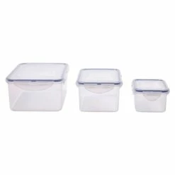 Lock & Lock - Classic Rectangular Food Storage Set 3pce