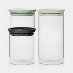 Brabantia - Stackable Glass Jar Set 3pce