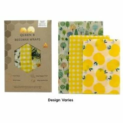 Queen B - Assorted Beeswax Wrap Set Colours 3pce