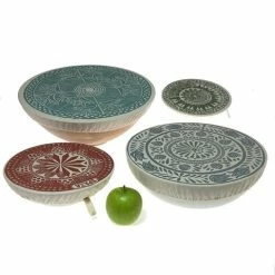 Spaza - Dish And Bowl Cover Set Safari 4pce