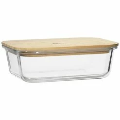 Ecology - Nourish Rectangle Storage With Bamboo Lid 22x16cm