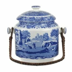 Spode - 200th Anniversary Blue Italian Biscuit Barrel