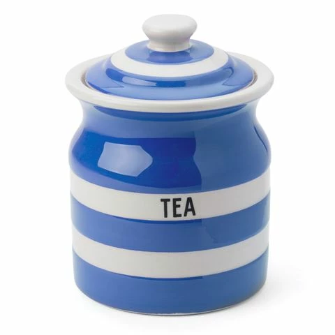 Cornishware - Tea Storage Jar Blue 1 Cornishware - Tea Storage Jar Blue