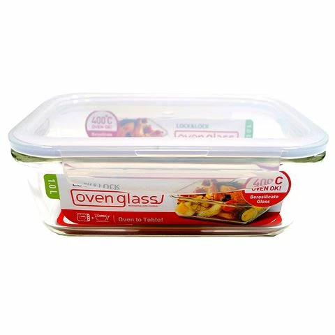 Lock & Lock - Oven Glass Rectangular Container 1L 1 Lock & Lock - Oven Glass Rectangular Container 1L