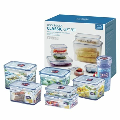 Lock & Lock - Classic Container Gift Set 8pce 1 Lock & Lock - Classic Container Gift Set 8pce