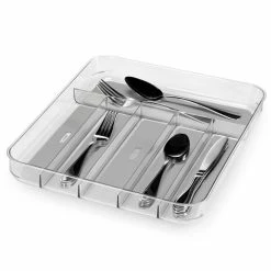Madesmart - Clear Soft Grip Cutlery Tray