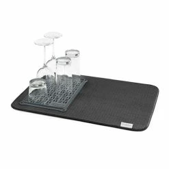 Polder - Microfibre Drying Mat W/Glass Tray 56x38cm