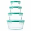 OXO - Smart Seal Glass Round Container Set 4pce