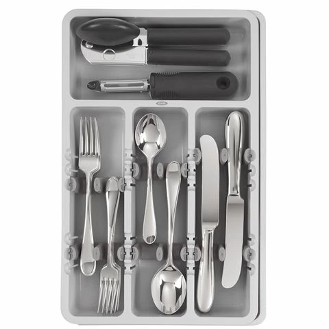 OXO - Expandable Utensil Organizer Grey 1 OXO - Expandable Utensil Organizer Grey