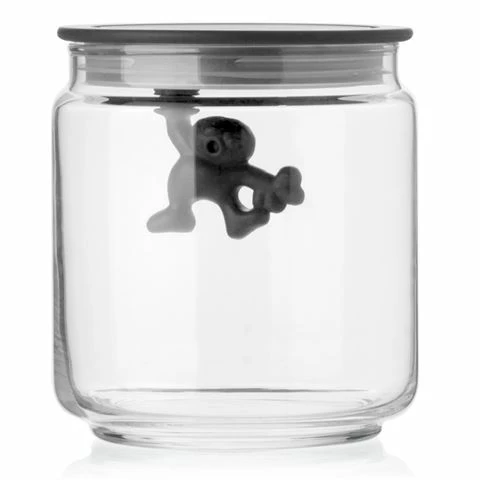 Alessi - Gianni Jar Small With Lid Black 1 Alessi - Gianni Jar Small With Lid Black
