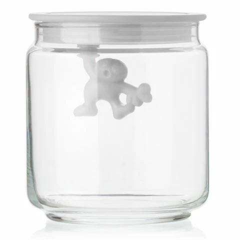 Alessi - Gianni Jar Small With Lid White 1 Alessi - Gianni Jar Small With Lid White