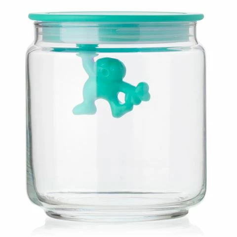 Alessi - Gianni Jar Small With Lid Blue 1 Alessi - Gianni Jar Small With Lid Blue