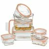 Glasslock - Tempered Rimless Glass Food Container Set 7pce