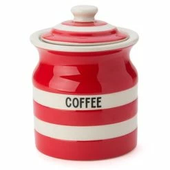 Cornishware - Coffee Storage Jar Red 840ml