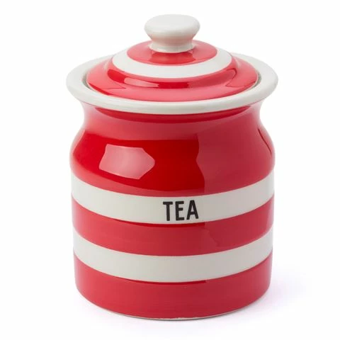 Cornishware - Tea Storage Jar Red 1 Cornishware - Tea Storage Jar Red